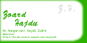 zoard hajdu business card